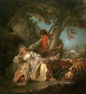 ロココ Painting - 中断された睡眠 フランソワ・ブーシェの古典的なロココ